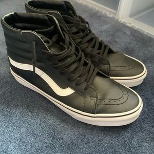 Leather vans sk8 hi